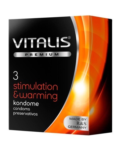 Condón Vitalis Warming Sensación Caliente x 3 Unidades