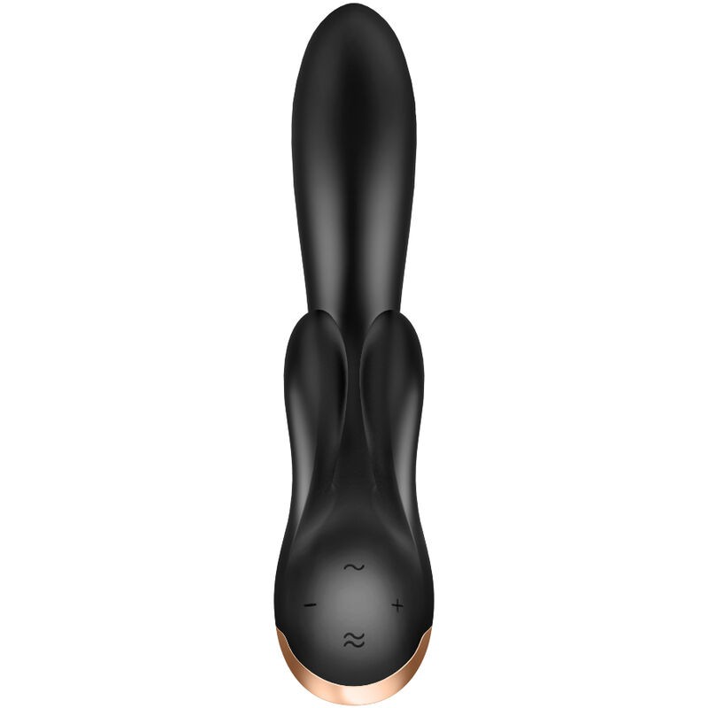 SATISFYER DOUBLE FLEX VIBRADOR APP - NEGRO