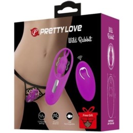 PRETTY LOVE WILD RABBIT ESTIMULADOR PARA BRAGUITA CON CONTROL REMOTO - LILA