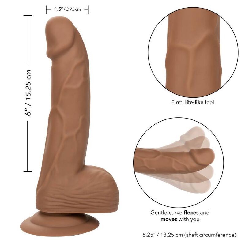 CALIFORNIA EXOTICS SILICONE STUDS 15,24 CM BROWN