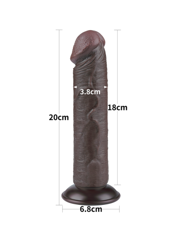 Dildo Realista 8'' Sliding Skin Dual Layer Dong