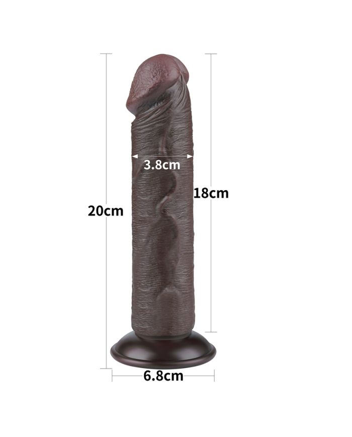 Dildo Realista 8'' Sliding Skin Dual Layer Dong Dildo Realista 8'' Sliding Skin Dual Layer Dong
