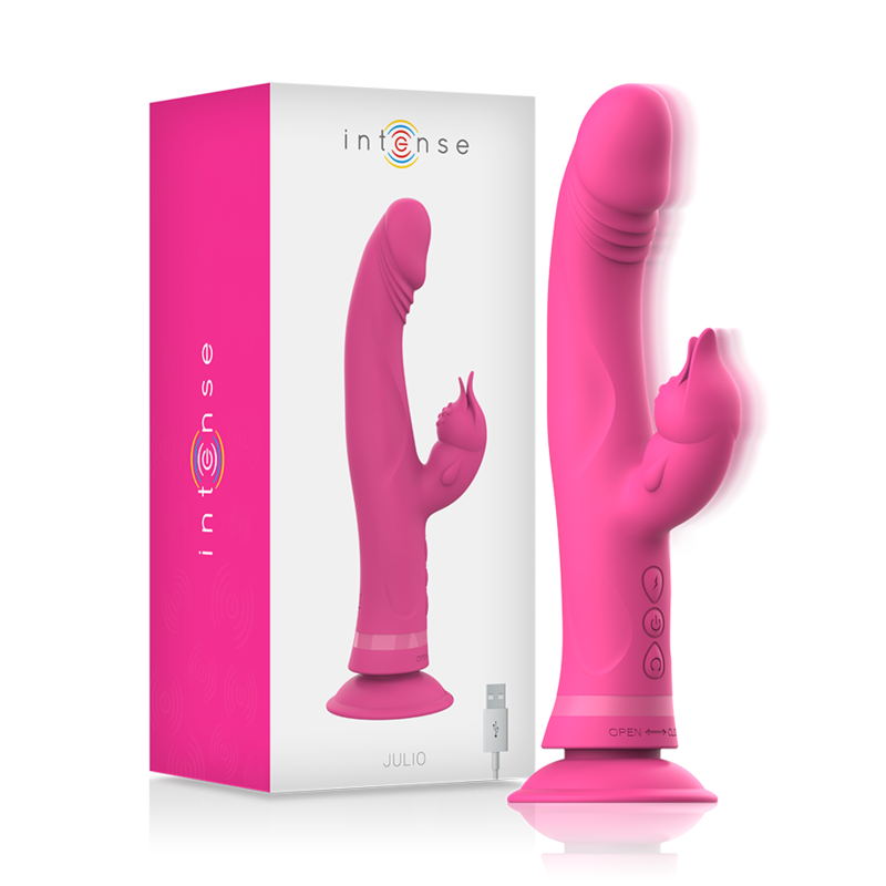 INTENSE - JULIO VIBRADOR RABBIT SILICONA ROSA