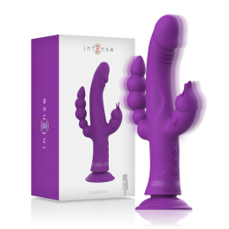 INTENSE - CASANOVA VIBRADOR RABBIT SILICONA TRIPLE MOTOR MORADO