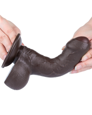 Dildo Realista 7'' Sliding Skin Dual Layer Dong Black