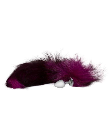 Plug Anal Cola de Zorro Negro y Morado