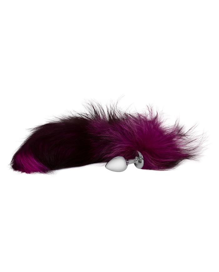 Plug Anal Cola de Zorro Negro y Morado
