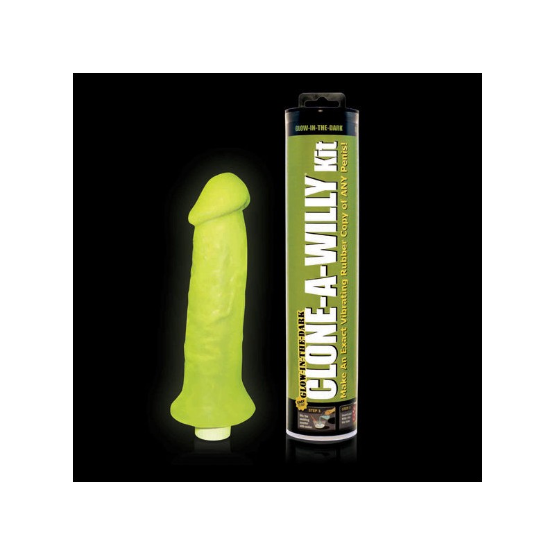 CLONE A WILLY CLONADOR PENE VERDE LUMINISCENTE CON VIBRADOR