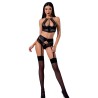 PASSION WOMAN SCARLET SET NEGRO L/XL