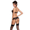 PASSION WOMAN LOVELIA SET DE TRES PIEZAS NEGRO L/XL