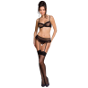 PASSION WOMAN LOVELIA SET DE TRES PIEZAS NEGRO L/XL