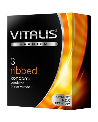 Condón Vitalis Ribbed Texturizado x 3 unidades