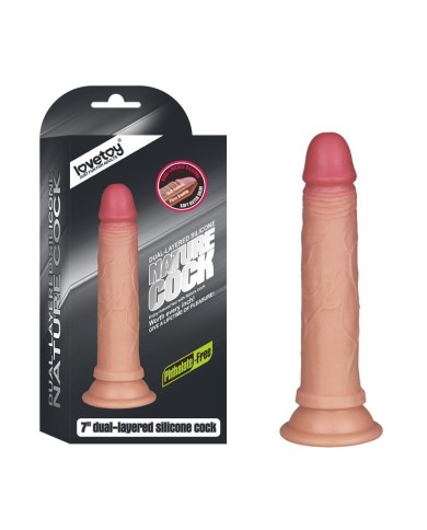 Dildo Silicone 7'' Dual  Platinum Flesh