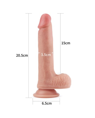 Dildo Dual Layered Liquid Silicone 8'' Flesh