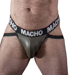 MACHO - MX27GR JOCK CUERO GRIS BEIGE S