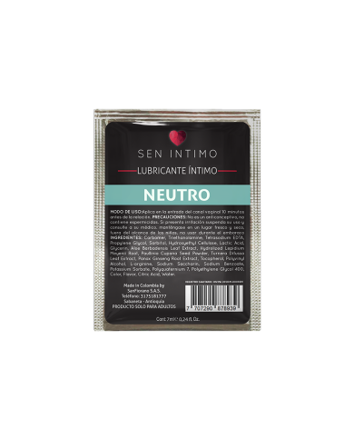 Lubricante Íntimo Neutro x 7 ml by Sen Íntimo