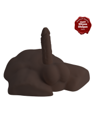 Premium Silicone Realistic Medio Torso de Dildo Intercambiable Brown