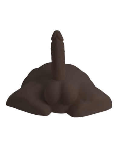Premium Silicone Realistic Medio Torso de Dildo Intercambiable Brown