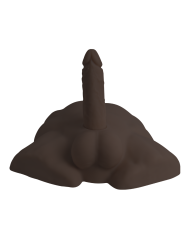Premium Silicone Realistic Medio Torso de Dildo Intercambiable Brown