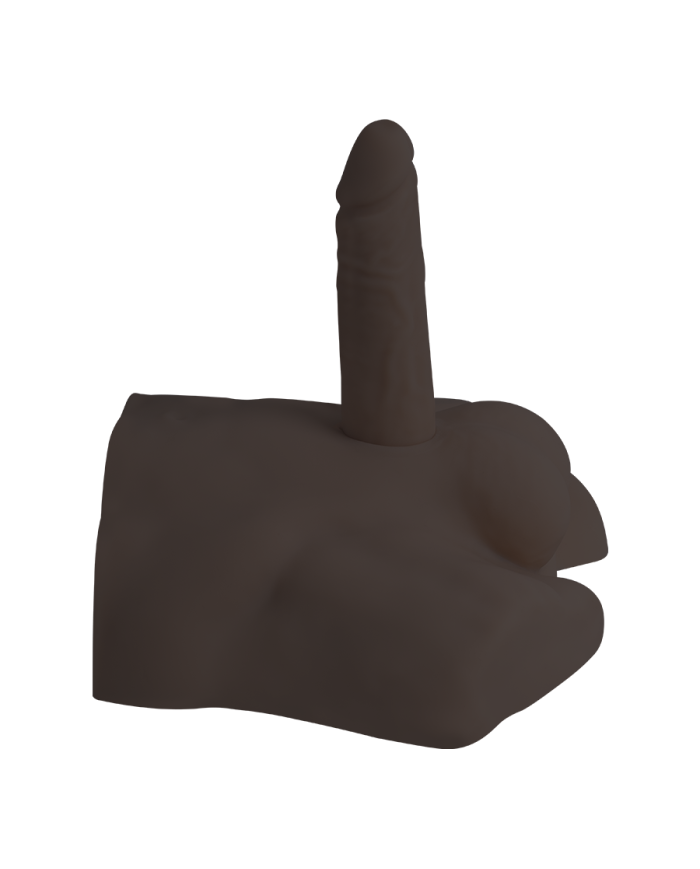 Premium Silicone Realistic Medio Torso de Dildo Intercambiable Brown