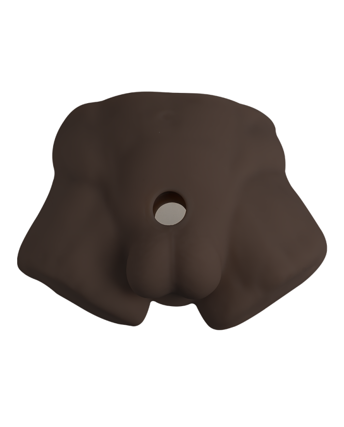 Premium Silicone Realistic Medio Torso de Dildo Intercambiable Brown
