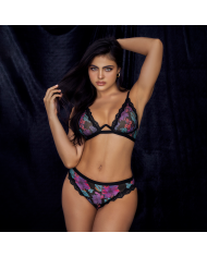 Conjunto 2 Piezas Con Varilla Negro Estampado