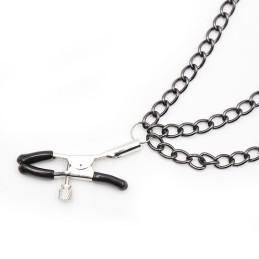 OHMAMA FETISH PINZAS PEZONES CON CADENAS NEGRAS