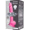 SILEXD - MODELO 1 PENE REALISTICO SILICONA PREMIUM SILEXPAN ROSA FLUORESCENTE 17.5 CM