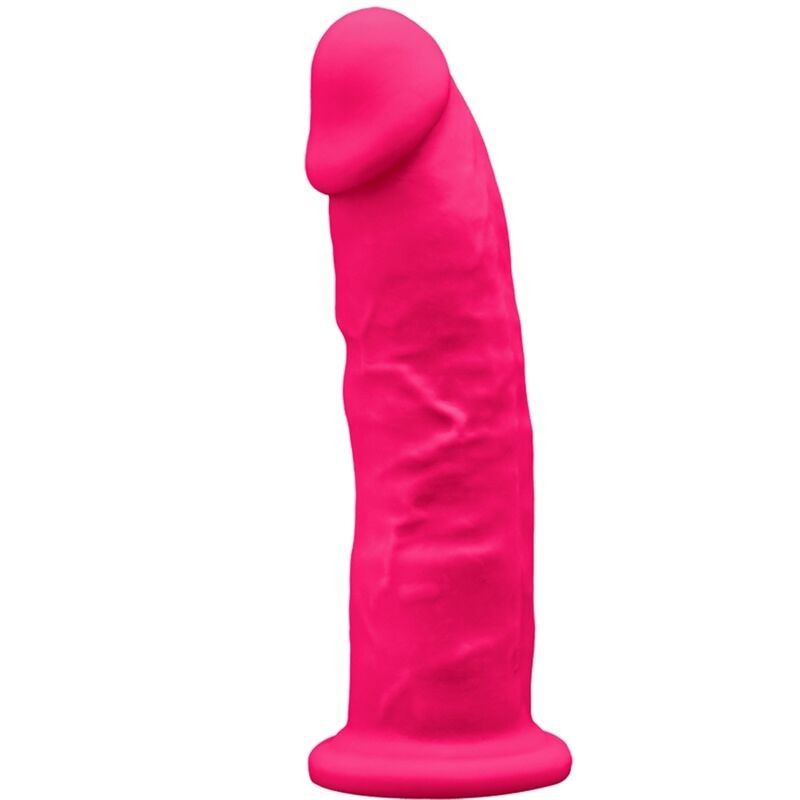 SILEXD - MODELO 2 PENE REALISTICO SILICONA PREMIUM SILEXPAN FUCSIA 19 CM