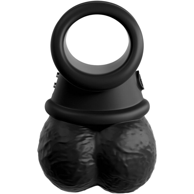 KING COCK ELITE - ANILLO CON TESTICULOS DE SILICONA VIBRADOR