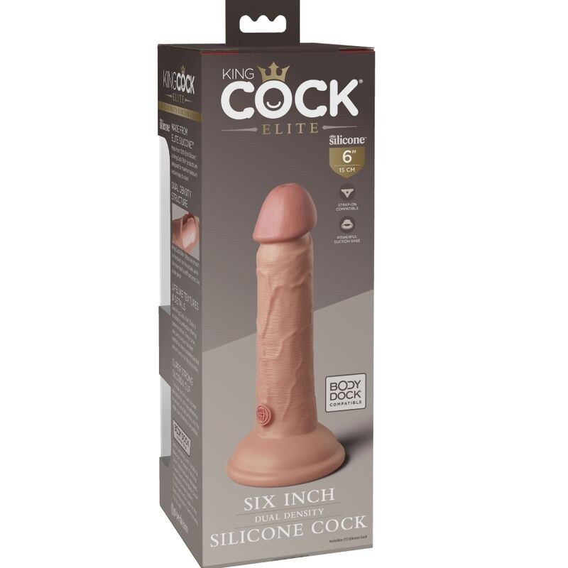 KING COCK ELITE - DILDO REALISTICO SILICONA 15.2 CM