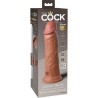 KING COCK ELITE - DILDO REALISTICO VIBRADOR & SILICONA 20.3 CM CARAMELO