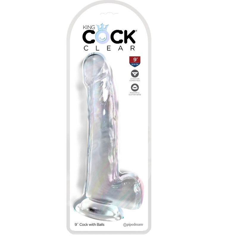 KING COCK CLEAR - DILDO CON TESTICULOS 20.3 CM TRANSPARENTE