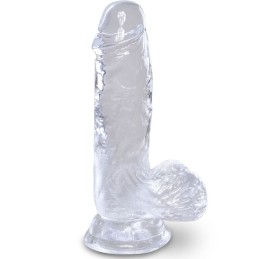 KING COCK CLEAR - PENE REALISTICO CON TESTICULOS 10.1 CM TRANSPARENTE