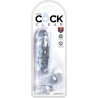 KING COCK CLEAR - PENE REALISTICO CON TESTICULOS 13.5 CM TRANSPARENTE