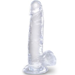 KING COCK CLEAR - PENE REALISTICO CON TESTICULOS 15.2 CM TRANSPARENTE