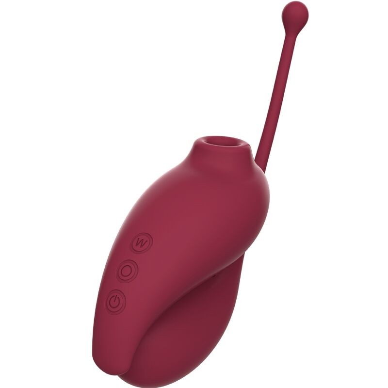 ADRIEN LASTIC - INSPIRATION SUCCIONADOR CLITORIS + HUEVO VIBRADOR ROJO - APP GRATUITA