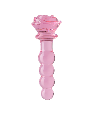 Dildo De Vidrio Con Nódulos Pink Rose