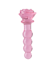 Dildo De Vidrio Con Nódulos Pink Rose