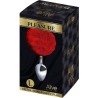 ALIVE - ANAL PLEASURE PLUG LISO METAL POMPON ROJO TALLA L