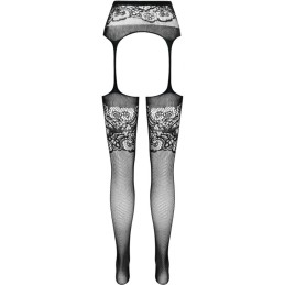 PASSION - S029 MEDIAS CON LIGUERO NEGRO TALLA UNICA