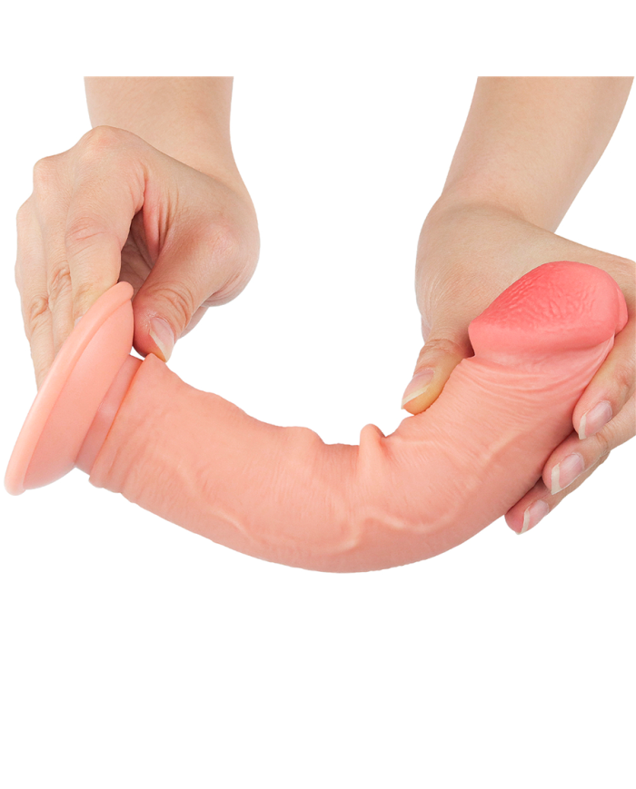 Dildo Realista 8'' Sliding Skin Dual Layer Dong Flesh