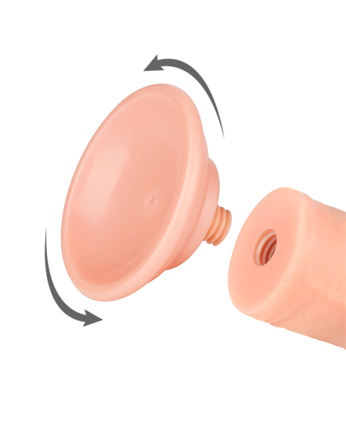 Dildo Realista 8'' Sliding Skin Dual Layer Dong Flesh