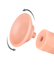 Dildo Realista 8'' Sliding Skin Dual Layer Dong Flesh