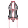 PASSION - SATARA CORSET EROTIC LINE ROJO S/M