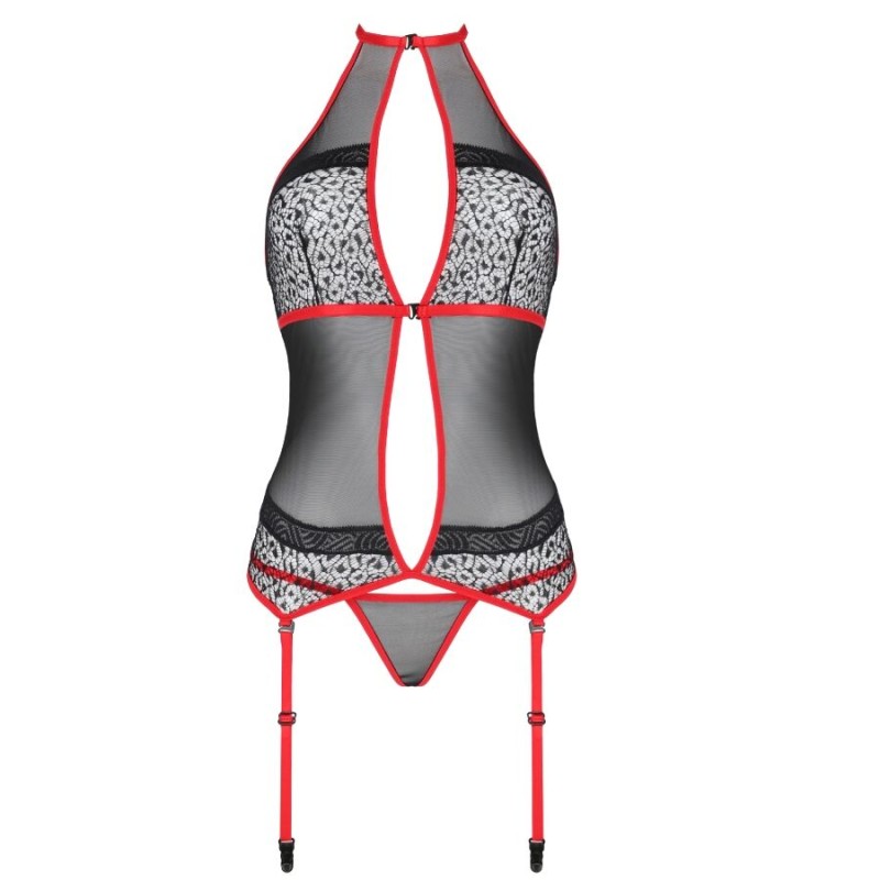 PASSION - SATARA CORSET EROTIC LINE ROJO L/XL