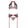 PASSION - SATARA SET EROTIC LINE ROJO L/XL