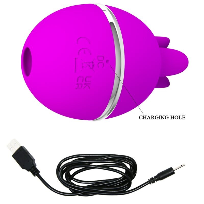 PRETTY LOVE - VIBRADOR DE SILICONA REDONDO GEMINI BALL MORADO