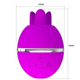 PRETTY LOVE - VIBRADOR DE SILICONA REDONDO GEMINI BALL MORADO