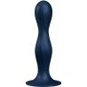 SATISFYER - DOUBLE BALL-R DILDO SILICONA AZUL